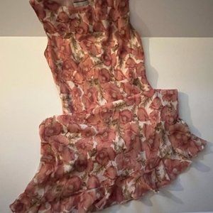 Pink Floral Dress - Size 7/8